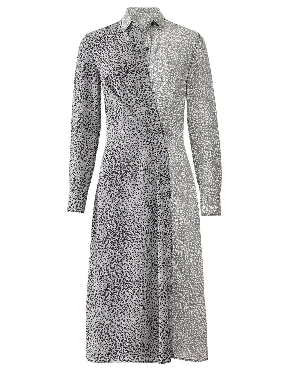 Rag & Bone Karen Silk Leopard Print Midi Dress